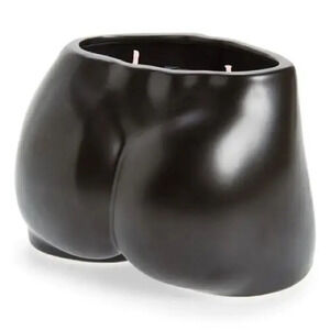 Caiyu Candle Le Petit Derriere Matte Black Ceramic Soy Sculpture Candle New